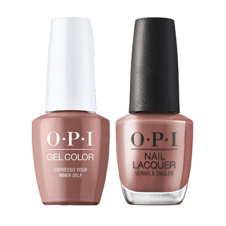 OPI Gel Nail Polish Duo - LA04 Espresso Your Inner Self - Brown Colors
