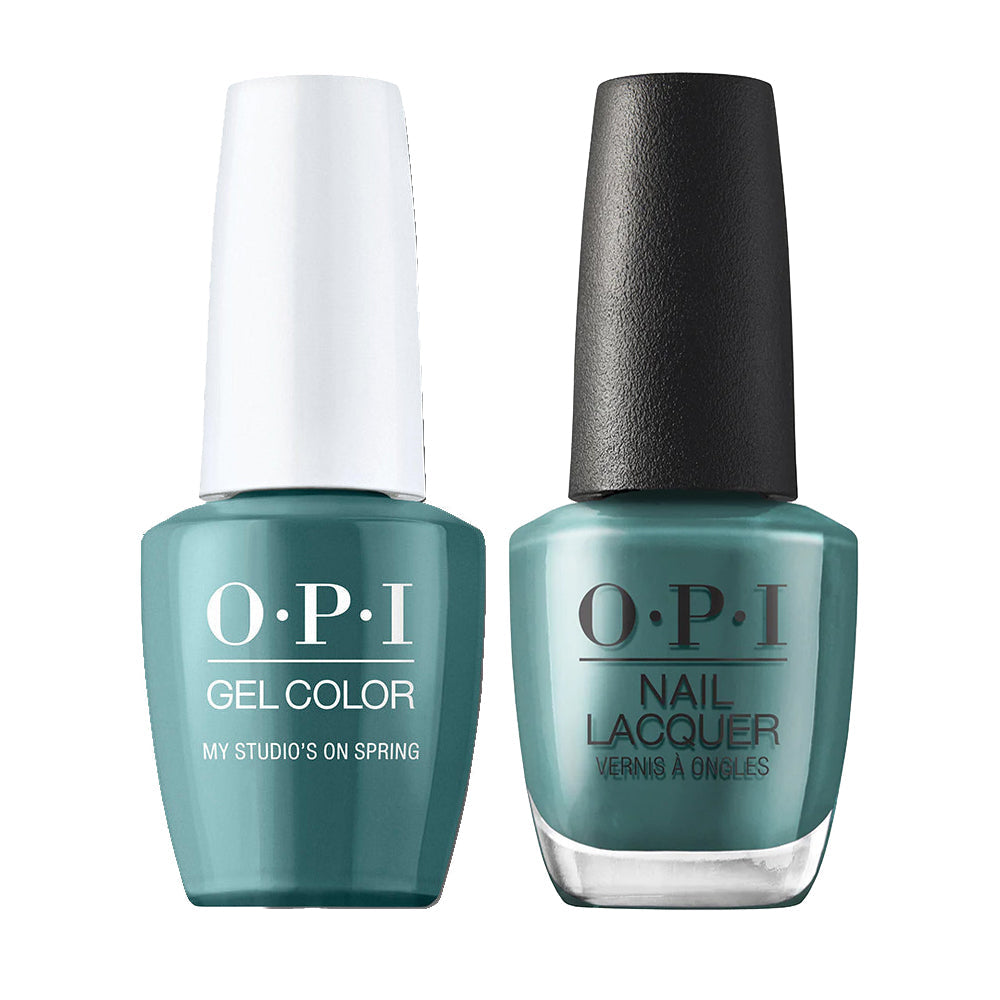 OPI Gel Nail Polish Duo - LA12 My Studio's on Spring - Green Colors