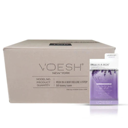 VOESH - CASE OF 50 Pedi a Box (4 Step) - LAVENDER RELIEVE