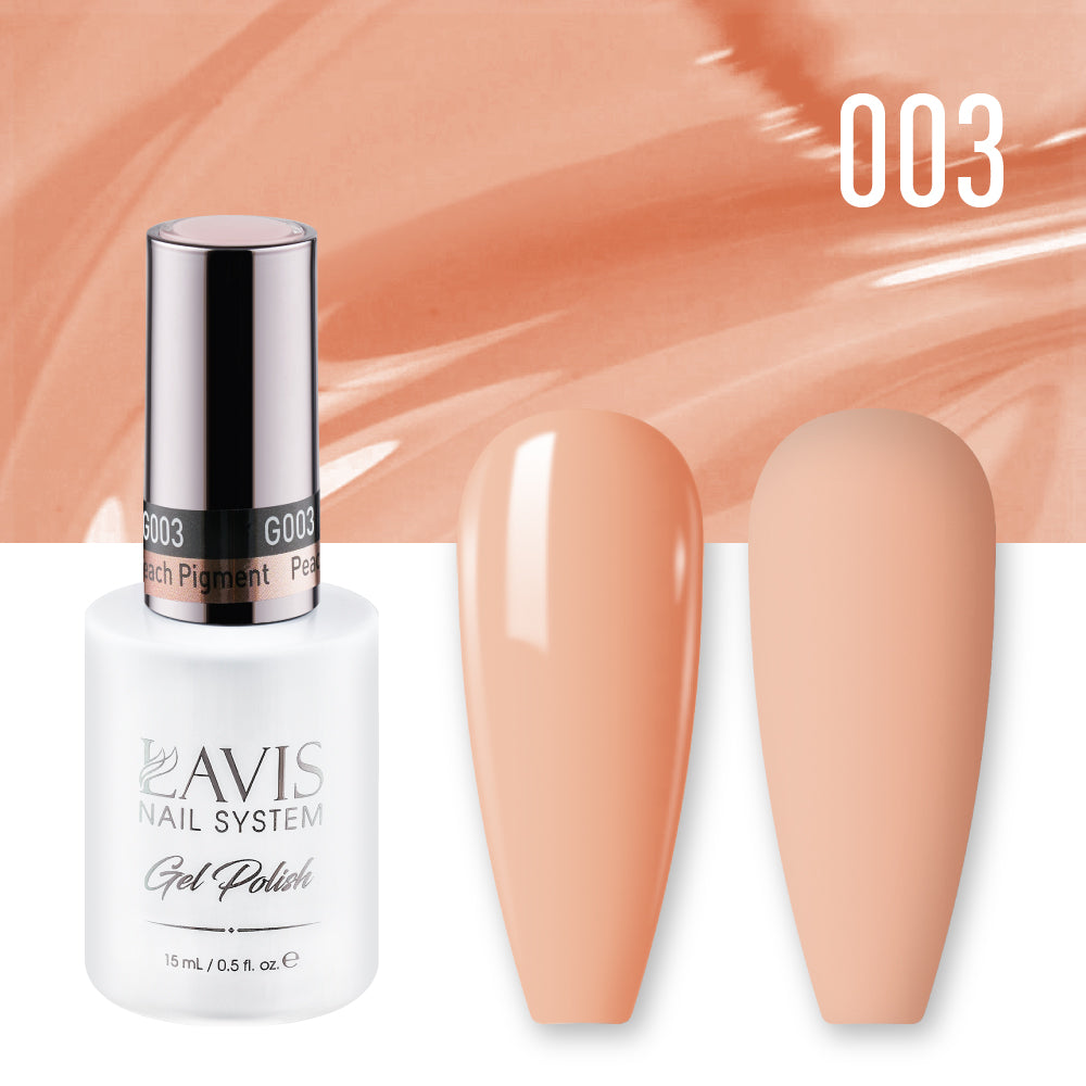 LAVIS 003 Peach Pigment - Gel Polish 0.5oz