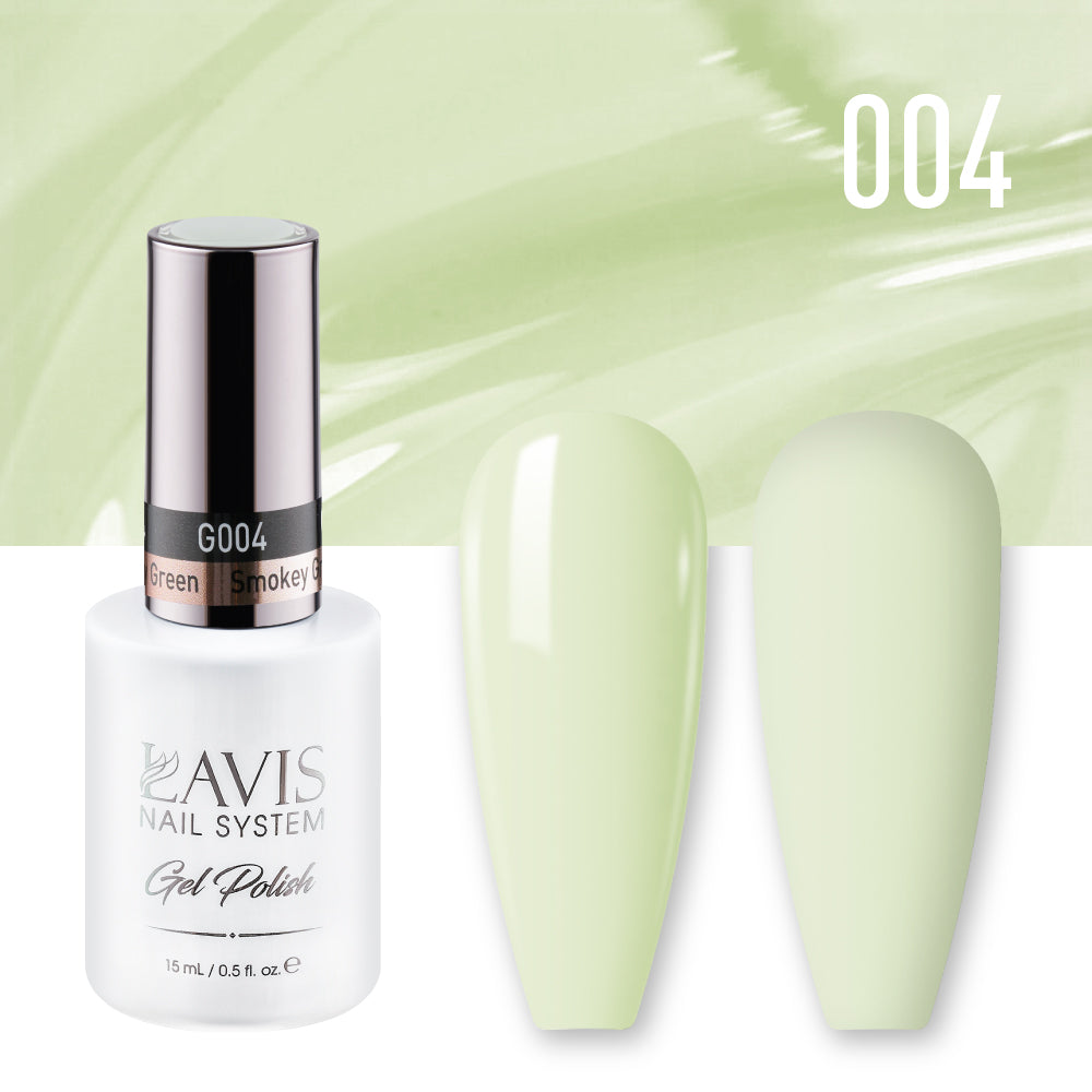 Lavis Gel Nail Polish Duo - 004 Green Colors - Smokey Green