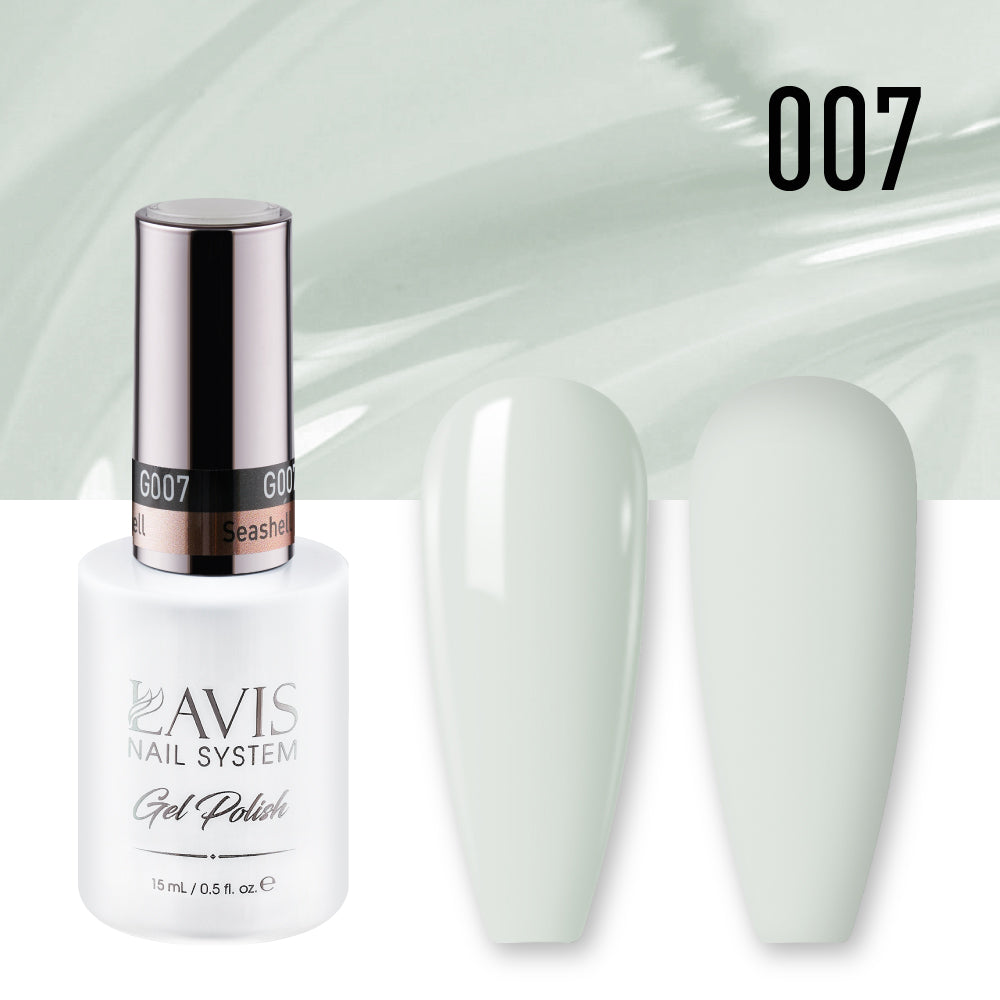 Lavis Gel Nail Polish Duo - 007 Gray Colors - Seashell