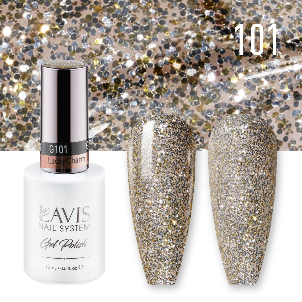 LAVIS 101 Lucky Charm - Gel Polish & Matching Nail Lacquer Duo Set - 0.5oz