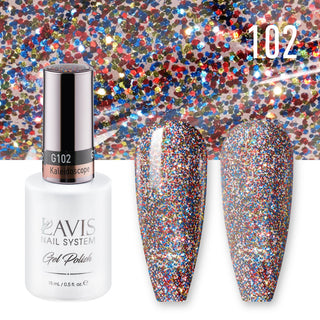 LAVIS 102 Kaleidoscope - Gel Polish & Matching Nail Lacquer Duo Set - 0.5oz