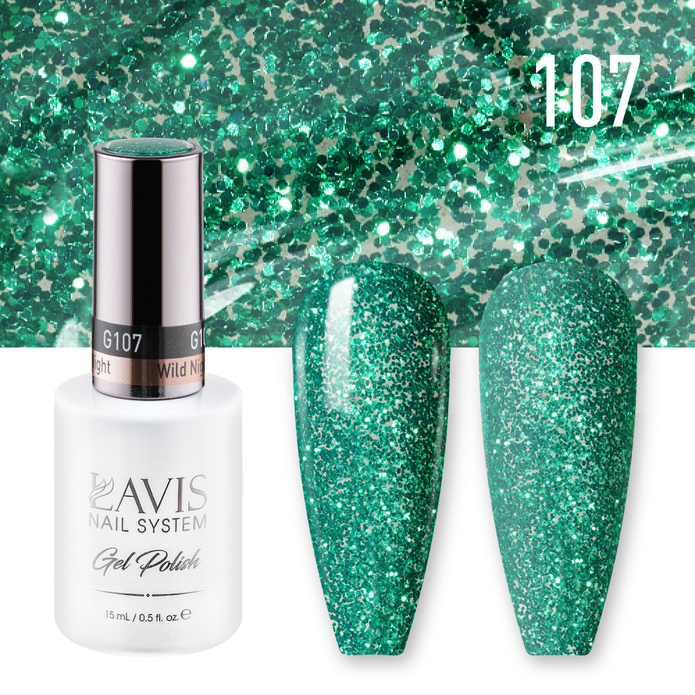 LAVIS 107 Wild Night - Gel Polish & Matching Nail Lacquer Duo Set - 0.5oz