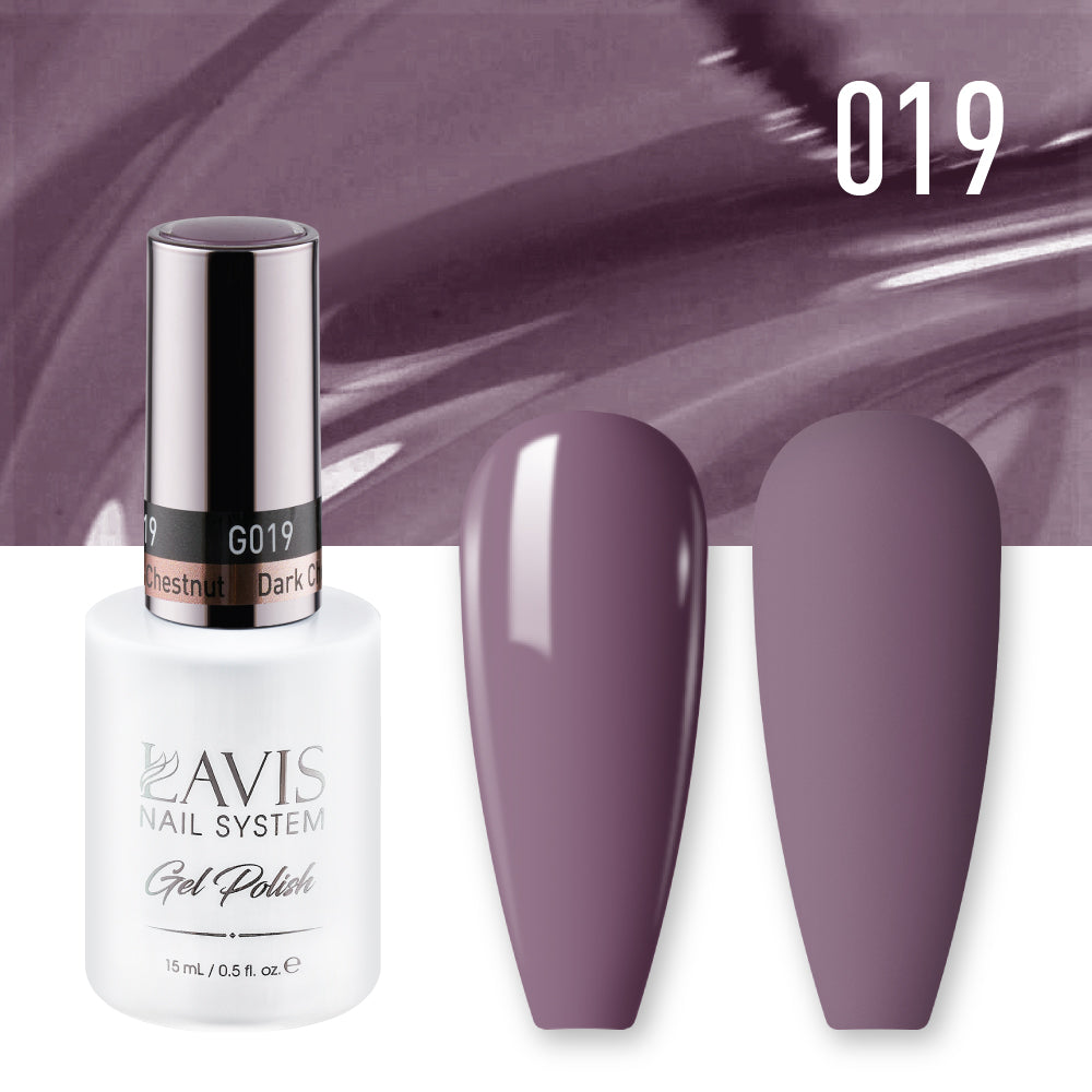 LAVIS 019 Dark Chestnut - Gel Polish 0.5oz