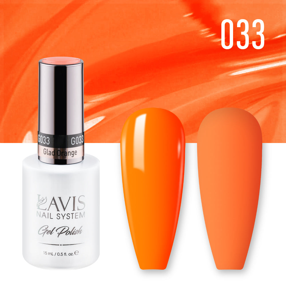 LAVIS 033 Glad Orange - Gel Polish 0.5oz