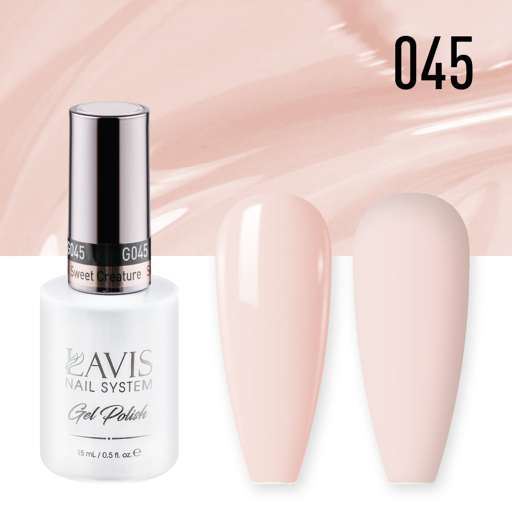 Lavis Gel Nail Polish Duo - 045 Beige Colors - Sweet Creature