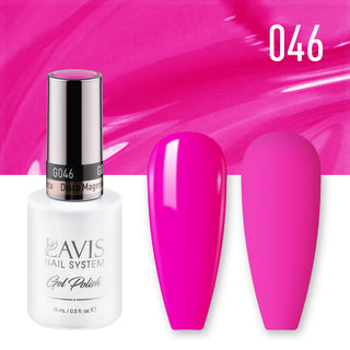 LAVIS 046 Disco Magenta - Gel Polish & Matching Nail Lacquer Duo Set - 0.5oz