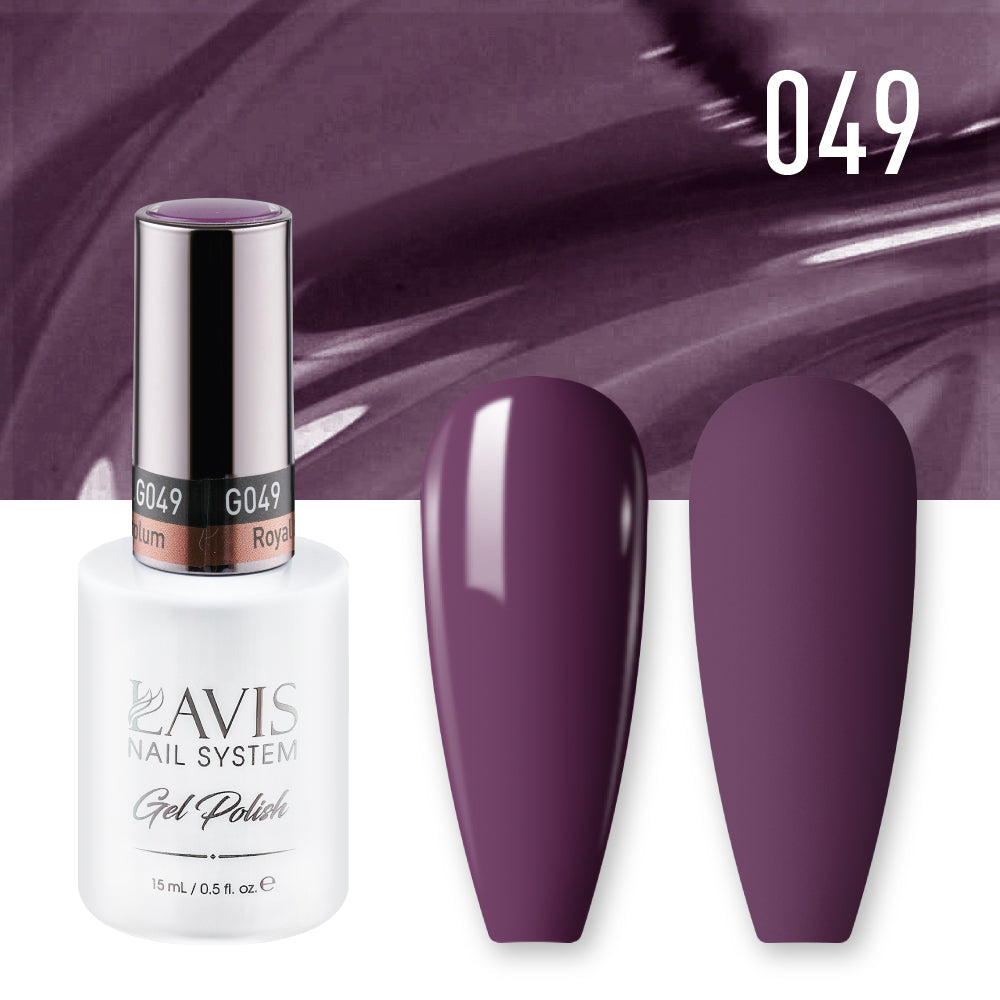 LAVIS 049 Royal Sugarplum - Gel Polish & Matching Nail Lacquer Duo Set - 0.5oz