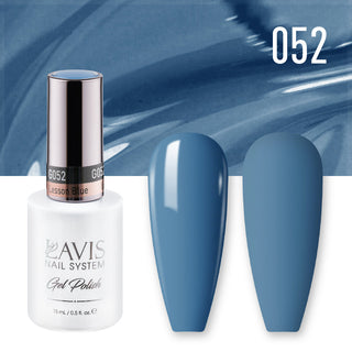LAVIS 052 Lesson Blue - Gel Polish & Matching Nail Lacquer Duo Set - 0.5oz