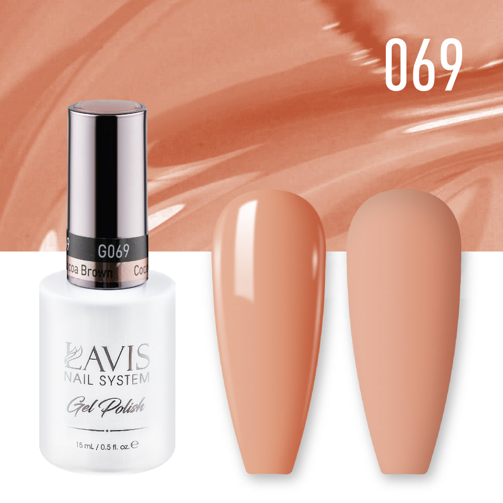 Lavis Gel Nail Polish Duo - 069 Brown Colors - Cocoa Brown