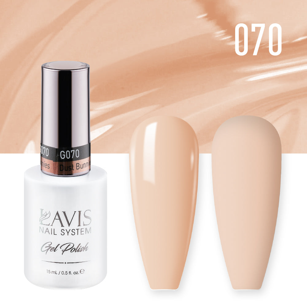 Lavis Gel Nail Polish Duo - 070 Brown Beige Colors - Dust Bunnies