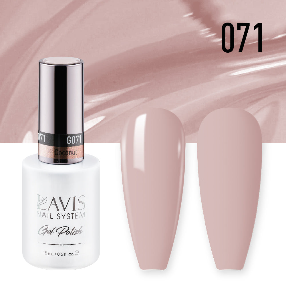 Lavis Gel Nail Polish Duo - 071 Beige Colors - Coconut