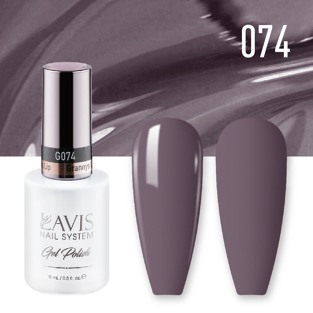 LAVIS 074 Grannys Lip - Gel Polish & Matching Nail Lacquer Duo Set - 0.5oz