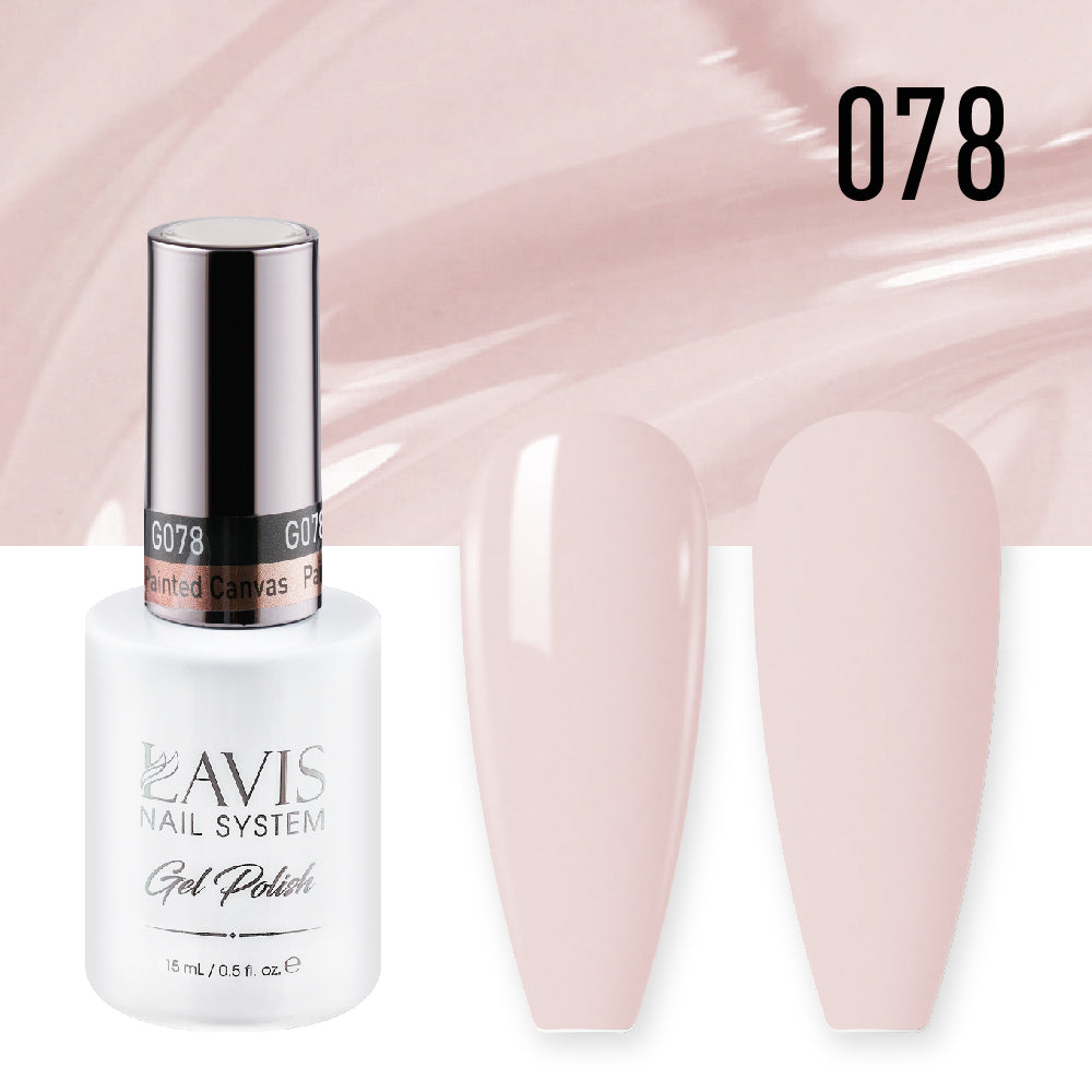 Lavis Gel Nail Polish Duo - 078 Beige White Colors - Painted Canvas