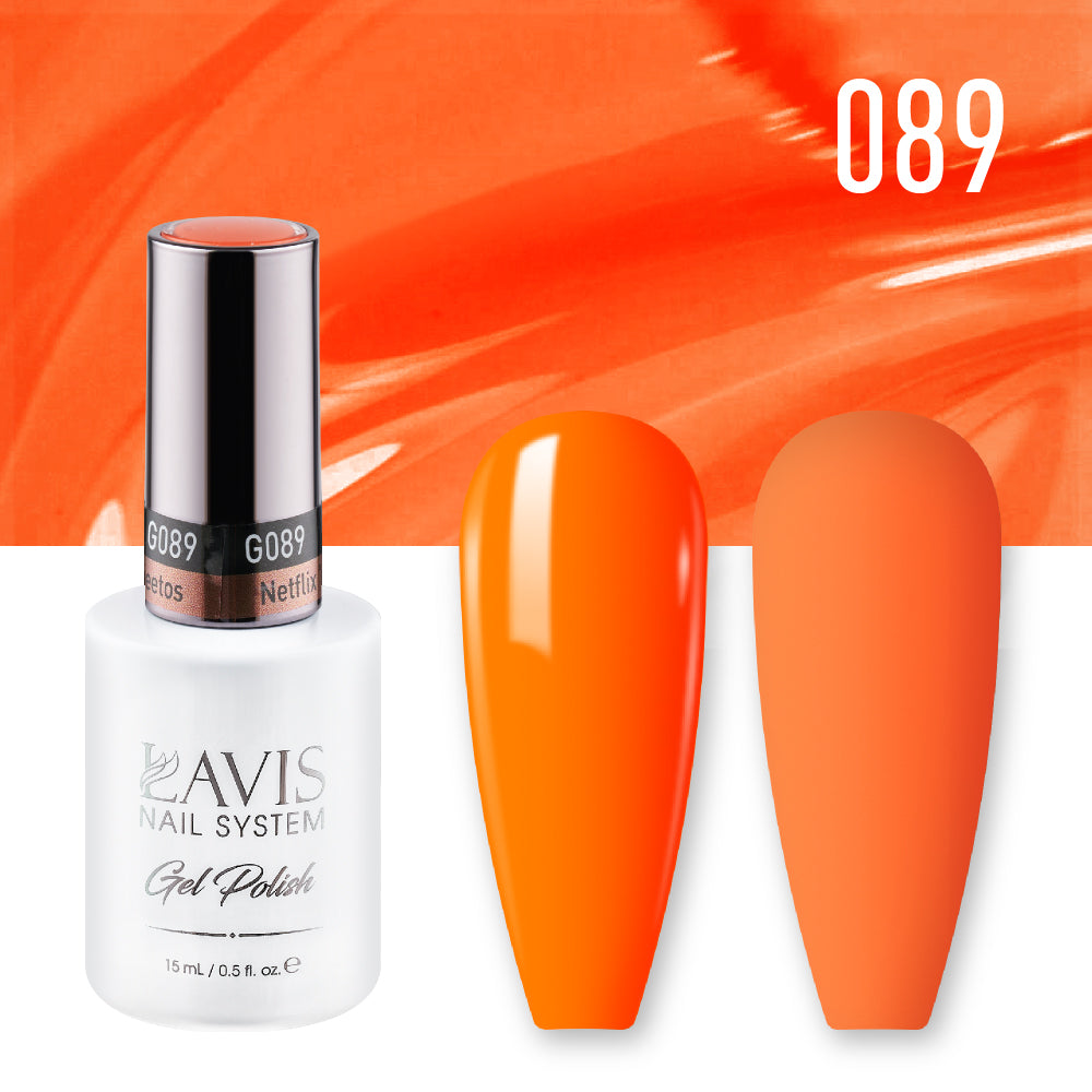 LAVIS 089 Netflix 'n' Cheetos - Gel Polish & Matching Nail Lacquer Duo Set - 0.5oz