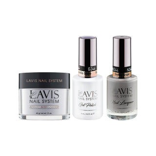 LAVIS 3 in 1 - 244 (Ver 2) Gentle Grape - Acrylic & Dip Powder, Gel & Lacquer
