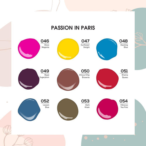 9 Lavis Holiday Gel Nail Polish Collection - PASSION IN PARIS - 046; 047; 048; 049; 050; 051; 052; 053; 054