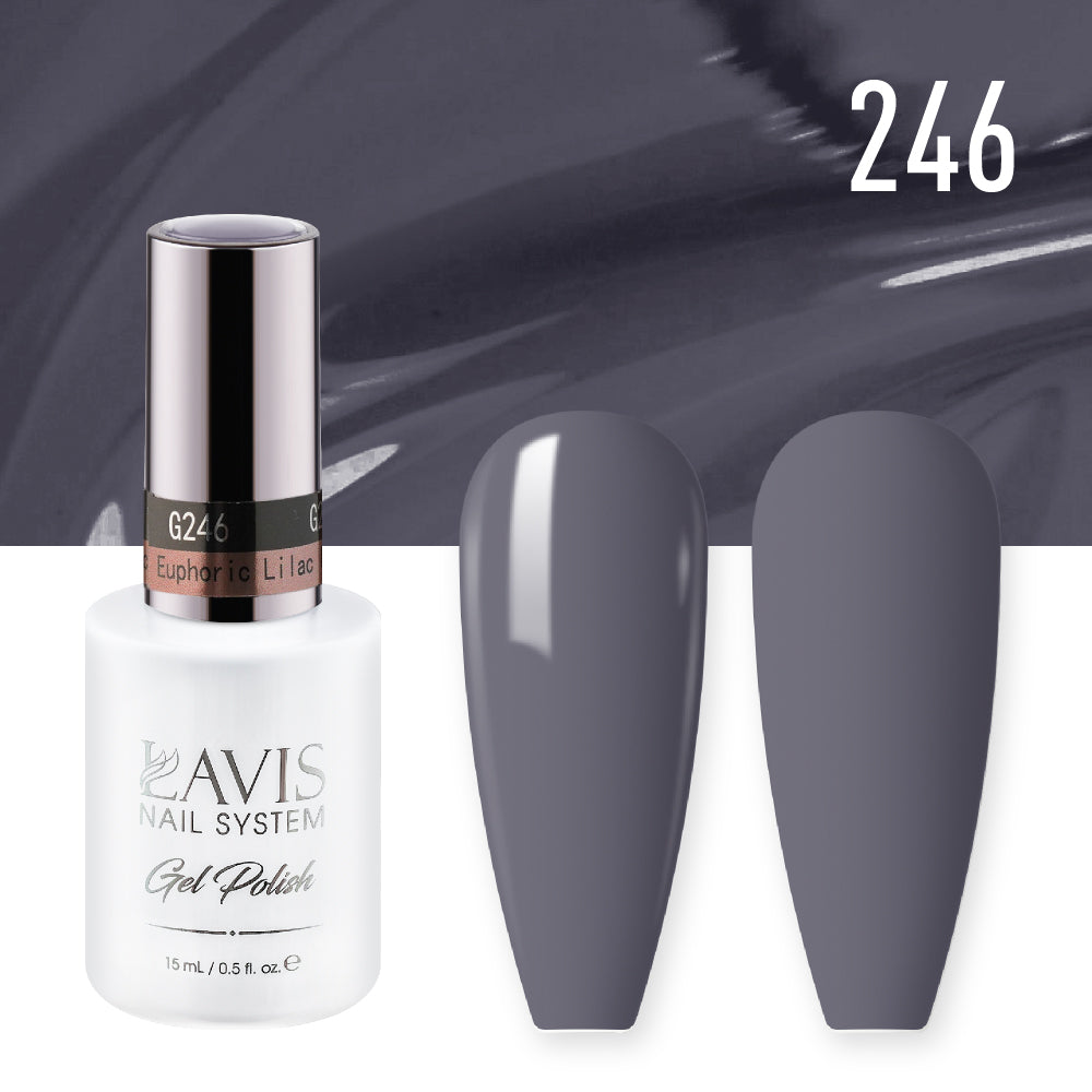 LAVIS 246 Laurel Green - Gel Polish & Matching Nail Lacquer Duo Set - 0.5oz