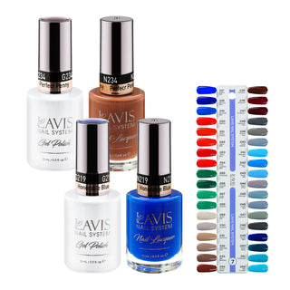 Lavis Gel Polish & Matching Nail Lacquer Duo Part 7: 217-252 (36 Colors)