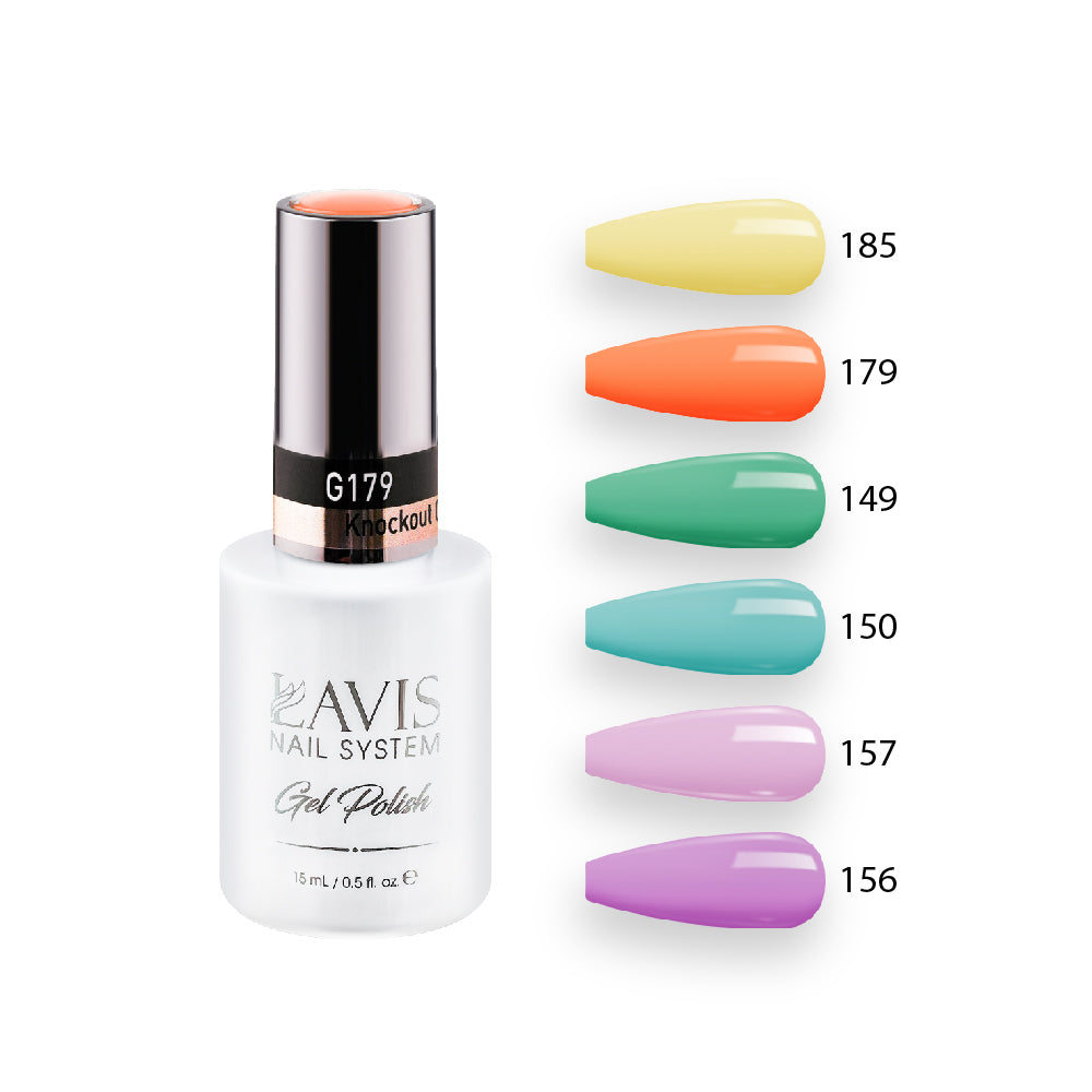 Lavis Healthy Gel Summer Color Set G7 (6 colors) : 185, 179, 149, 150, 157, 156