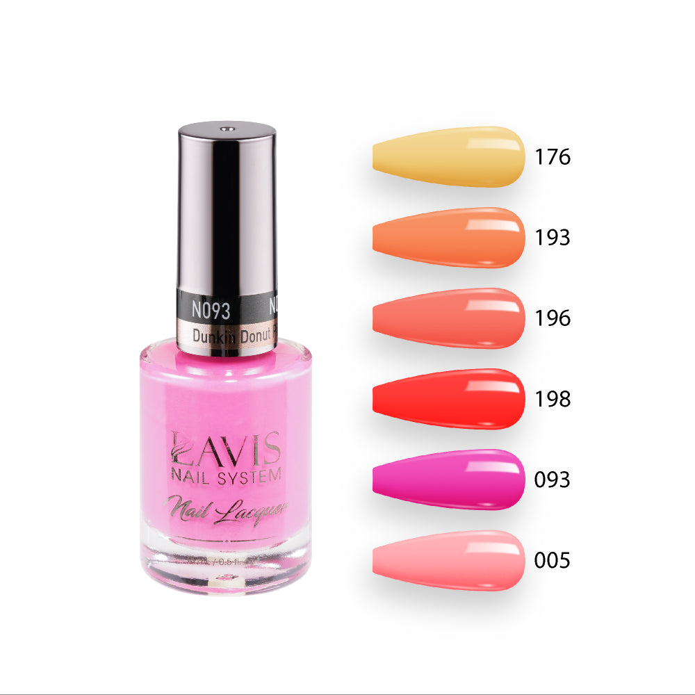 Lavis Healthy Nail Lacquer Summer Set N4 (6 colors): 176, 193, 196, 198, 093, 005