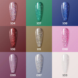 9 Lavis Holiday Gel Nail Polish Collection - SUNSET PARTY - 097; 098; 099; 101; 103; 104; 106; 107; 108