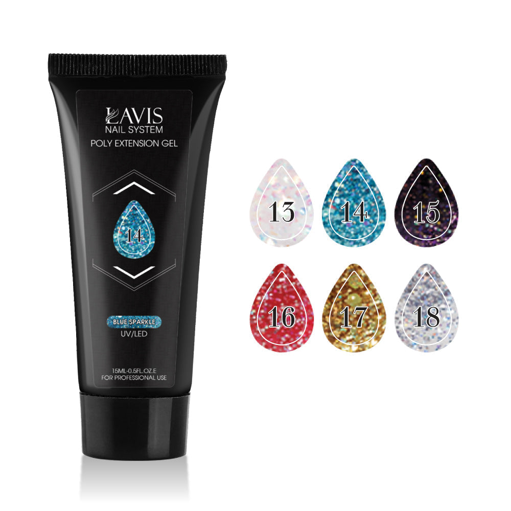 LAVIS Poly Extension Gel 15ml - Set 3