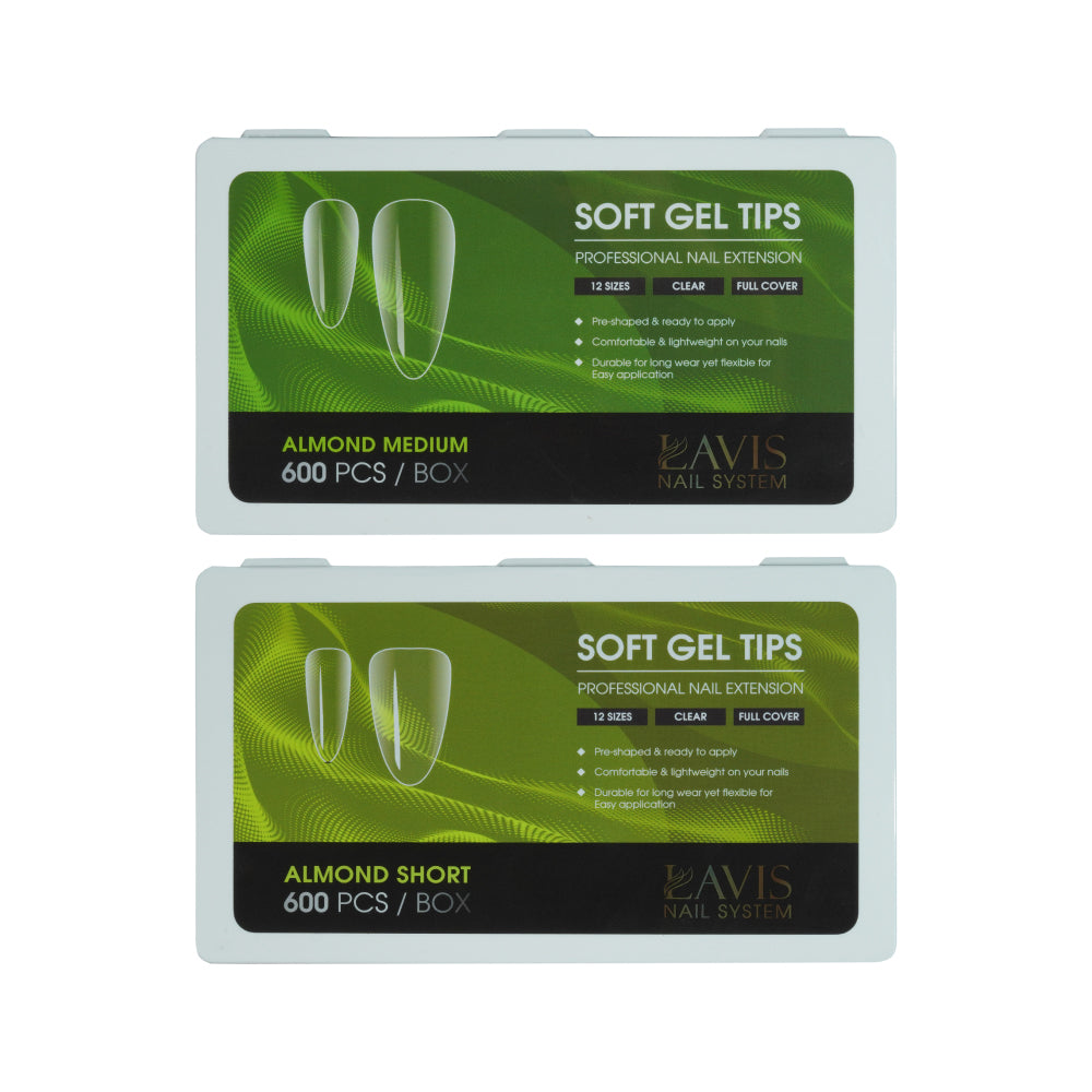 LAVIS Almond - Soft Gel Tips