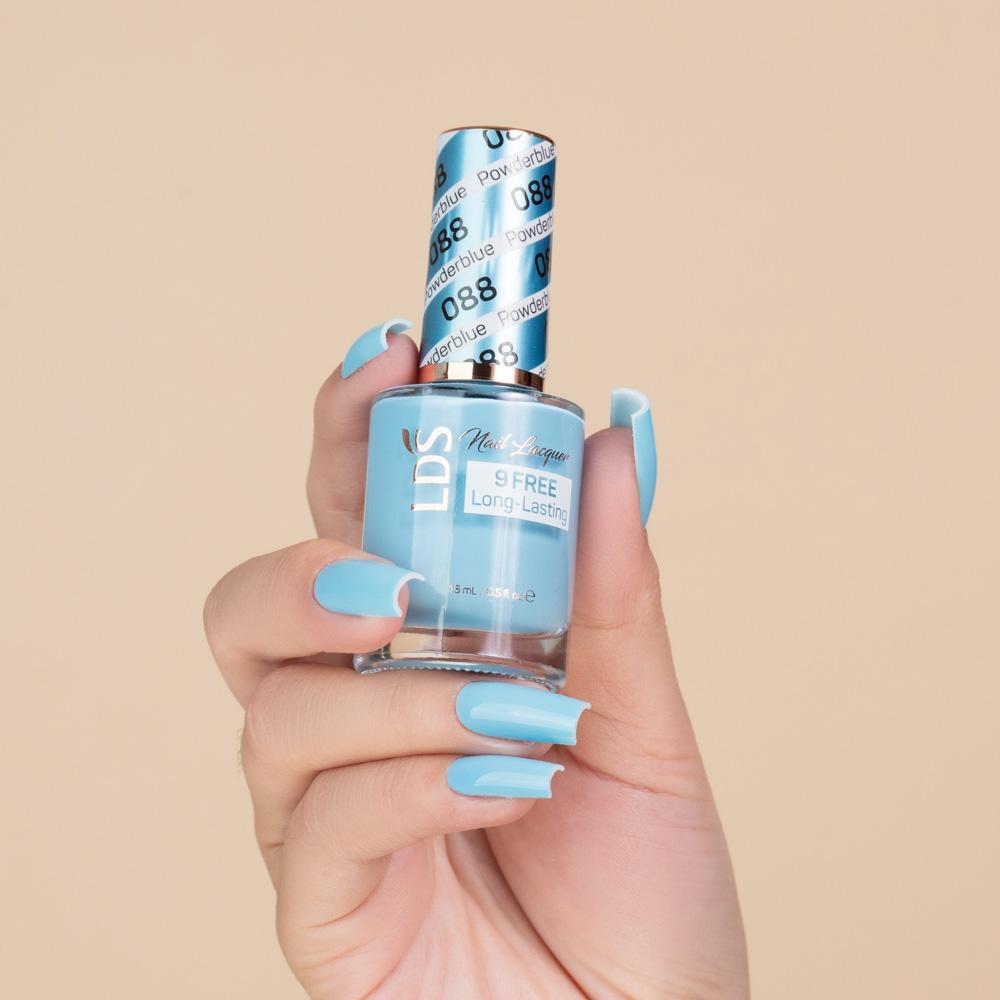 LDS 088 Powderblue - LDS Gel Polish & Matching Nail Lacquer Duo Set - 0.5oz