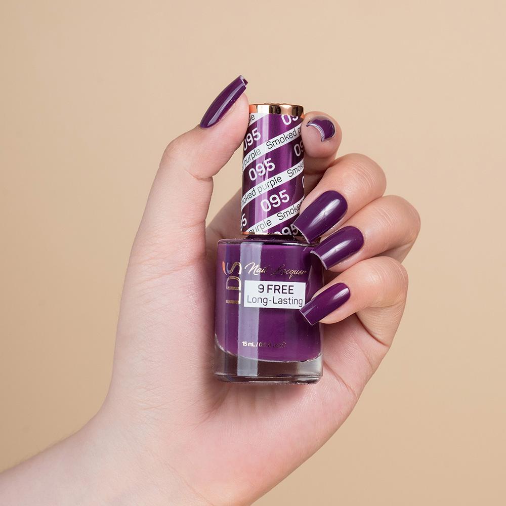 LDS 095 Smoked Purple - LDS Gel Polish & Matching Nail Lacquer Duo Set - 0.5oz