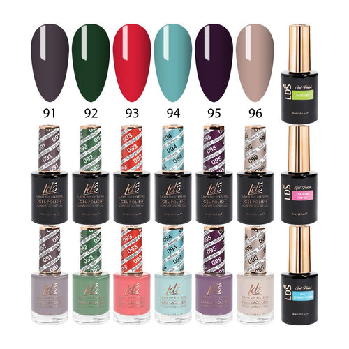 LDS Healthy Gel & Matching Lacquer Starter Kit : 91,92,93,94,95,96,Base,Top & Strengthener