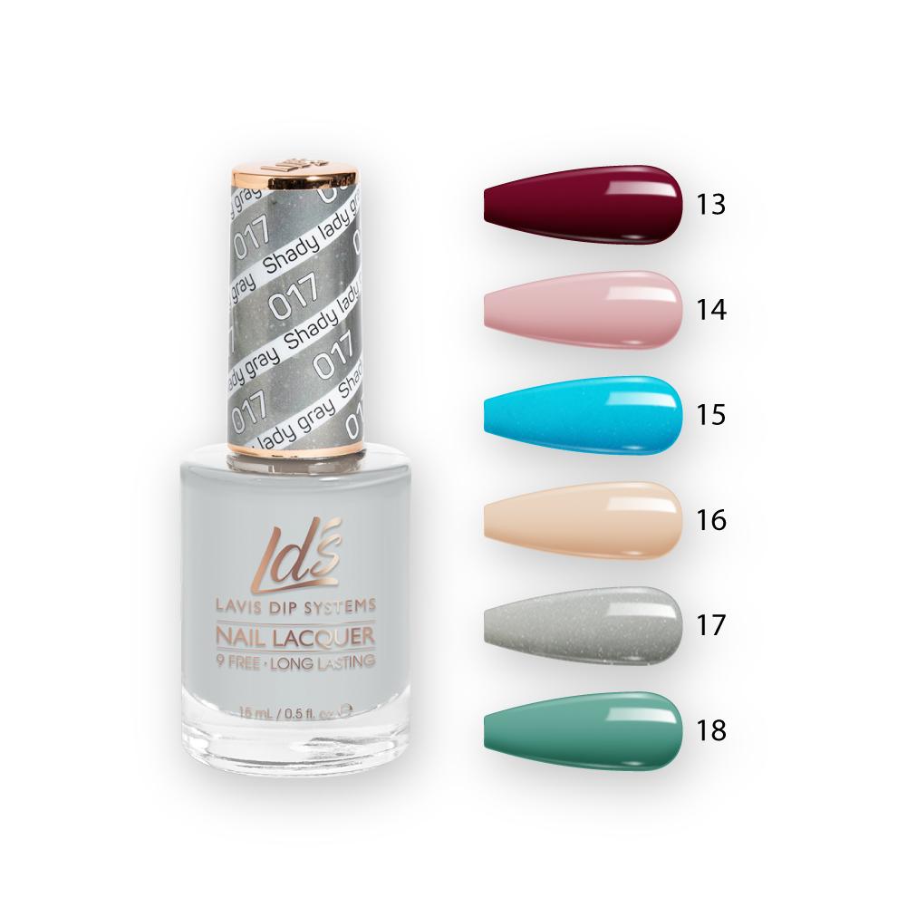 LDS Healthy Nail Lacquer  Set (6 colors) : 13 to 18