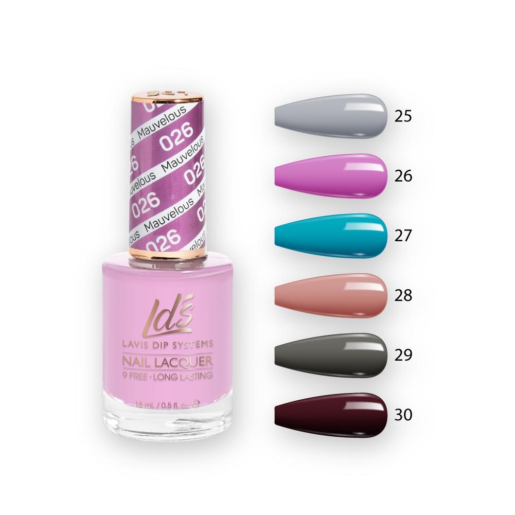 LDS Healthy Nail Lacquer  Set (6 colors) : 25 to 30