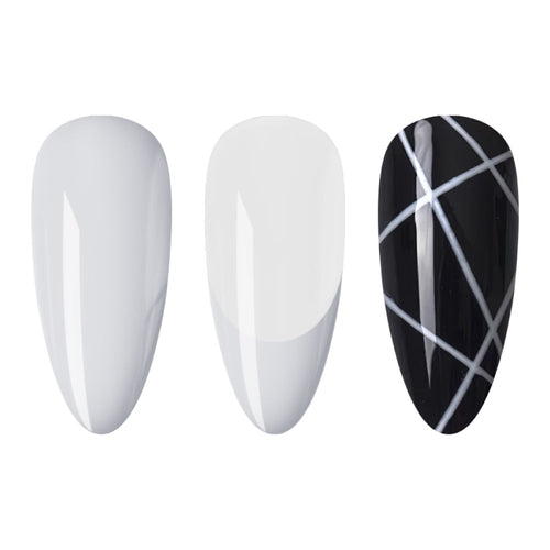  LDS - 02 (ver 2) White - Line Art Gel Nails Polish Nail Art by LDS sold by DTK Nail Supply
