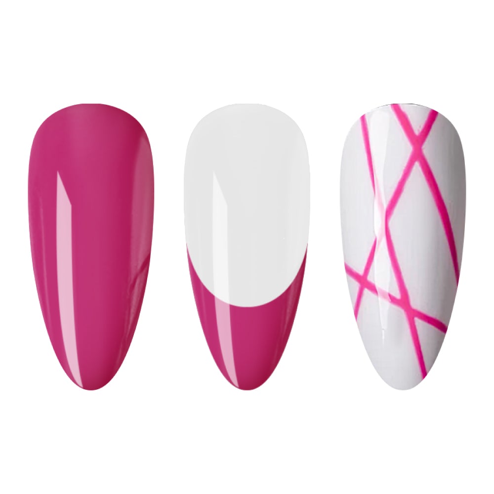  LDS - 04 (ver 2) Hot Pink - Line Art Gel Nails Polish Nail Art