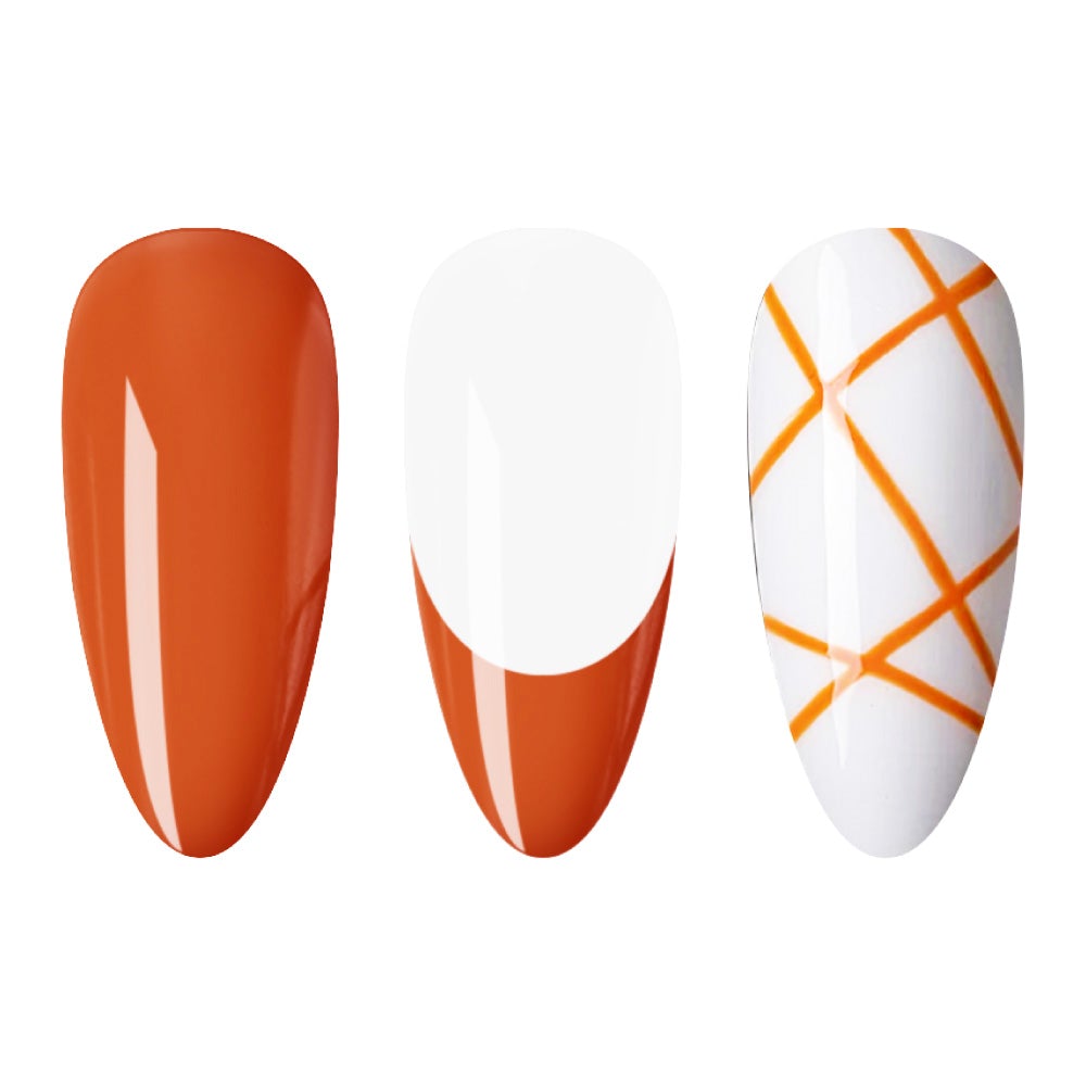  LDS - 06 (ver 2) Orange - Line Art Gel Nails Polish Nail Art