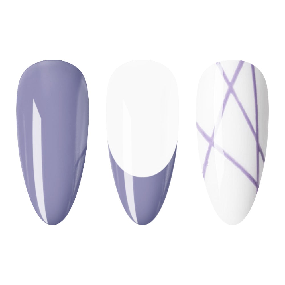  LDS - 09 (ver 2) Pastel Purple - Line Art Gel Nails Polish Nail Art