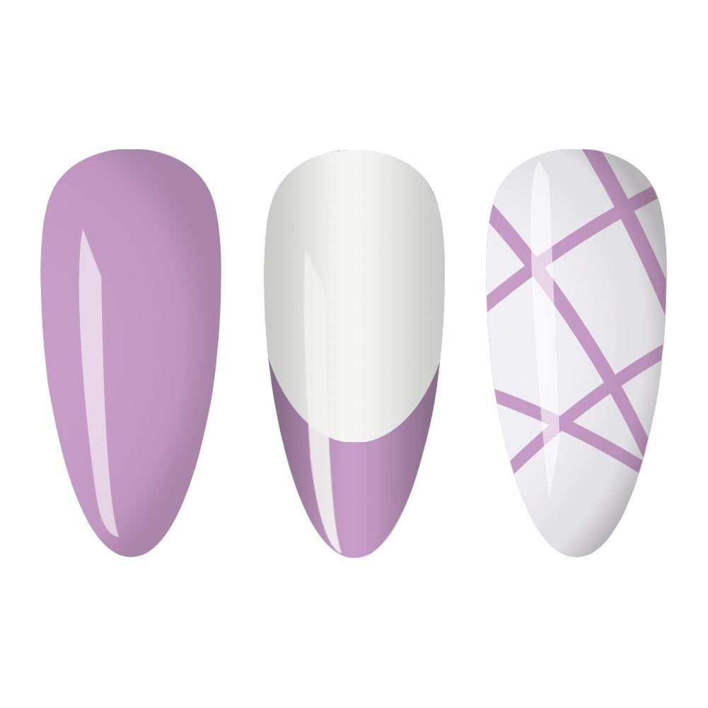 LDS - 14 (ver 2) Pastel Purple - Line Art Gel Nails Polish Nail Art