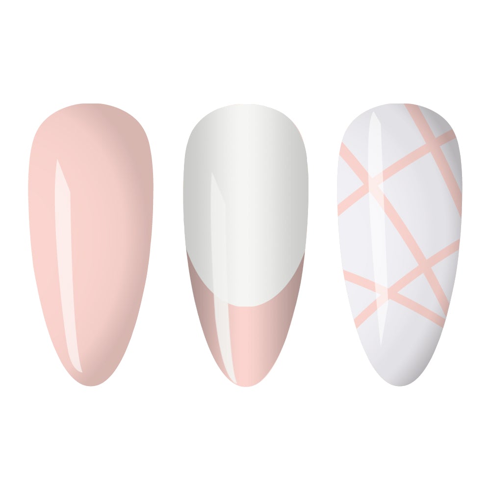  LDS - 17 (ver 2) Blush Pink - Line Art Gel Nails Polish Nail Art