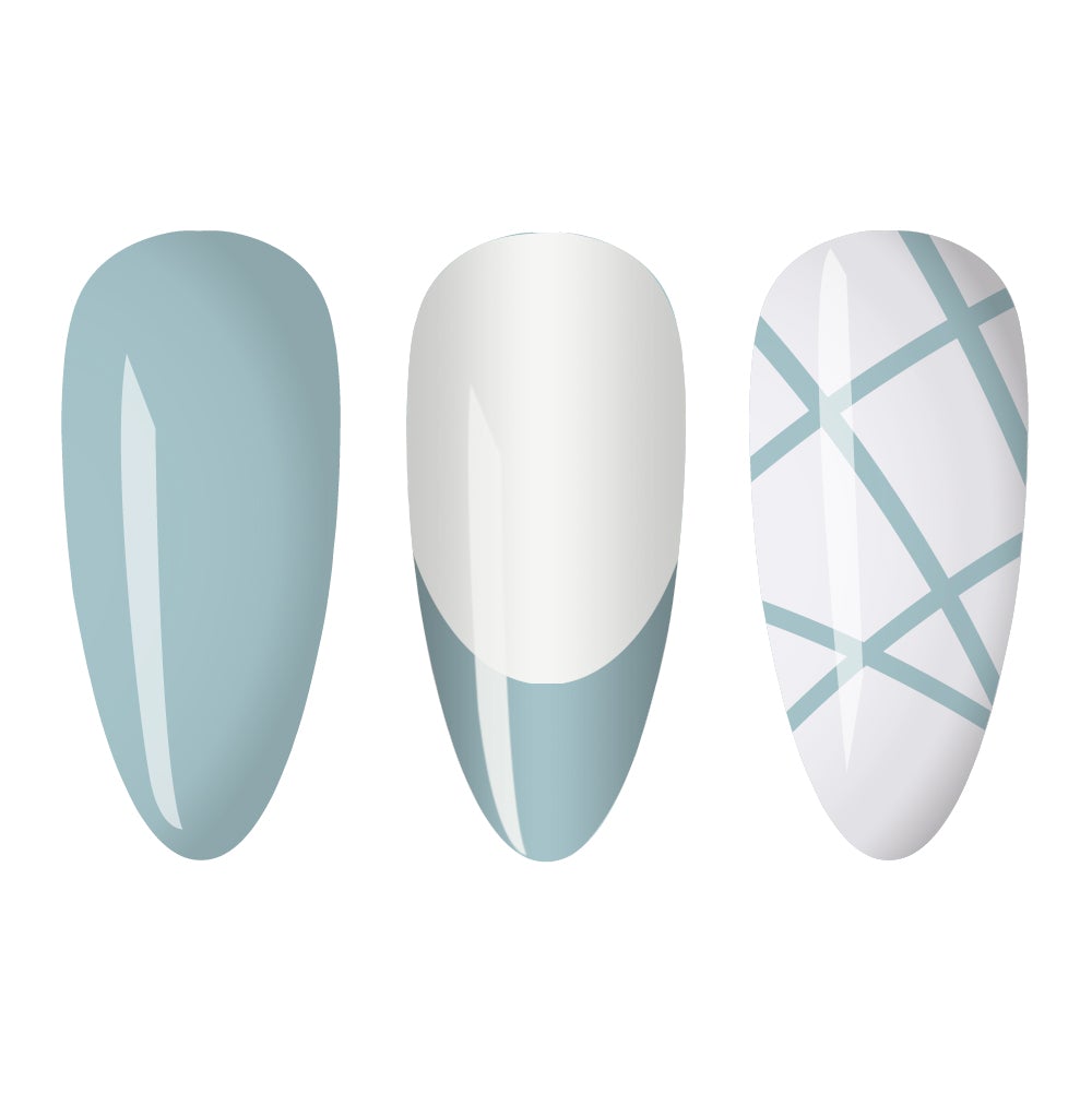  LDS - 19 (ver 2) Pastel Blue - Line Art Gel Nails Polish Nail Art