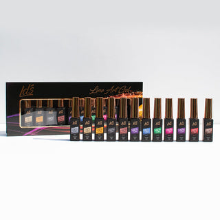 LDS Platinum Line Art Gel Nails Polish Nail Art Set (12 colors): 01-12