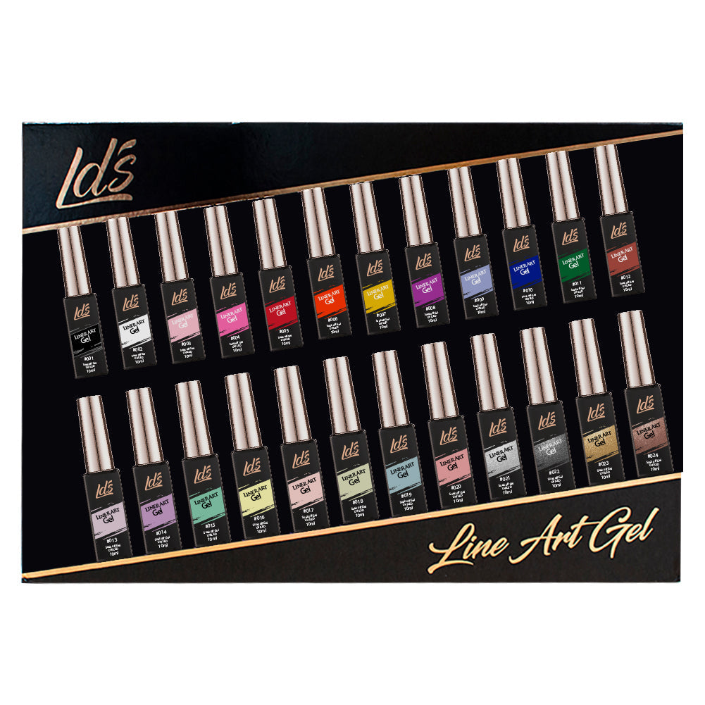  LDS Line Art Gel Nails Polish Nail Art Set (24 colors): 01-24 (ver 2)