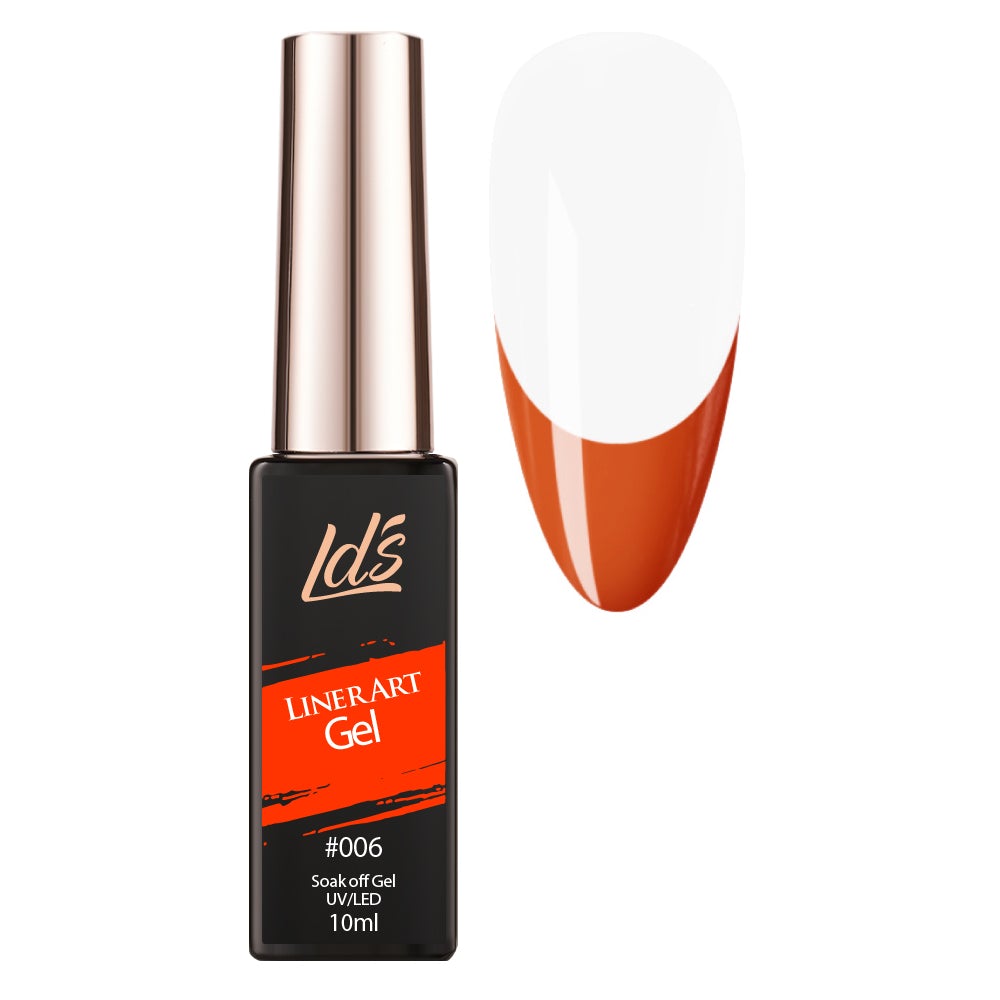  LDS - 06 (ver 2) Orange - Line Art Gel Nails Polish Nail Art