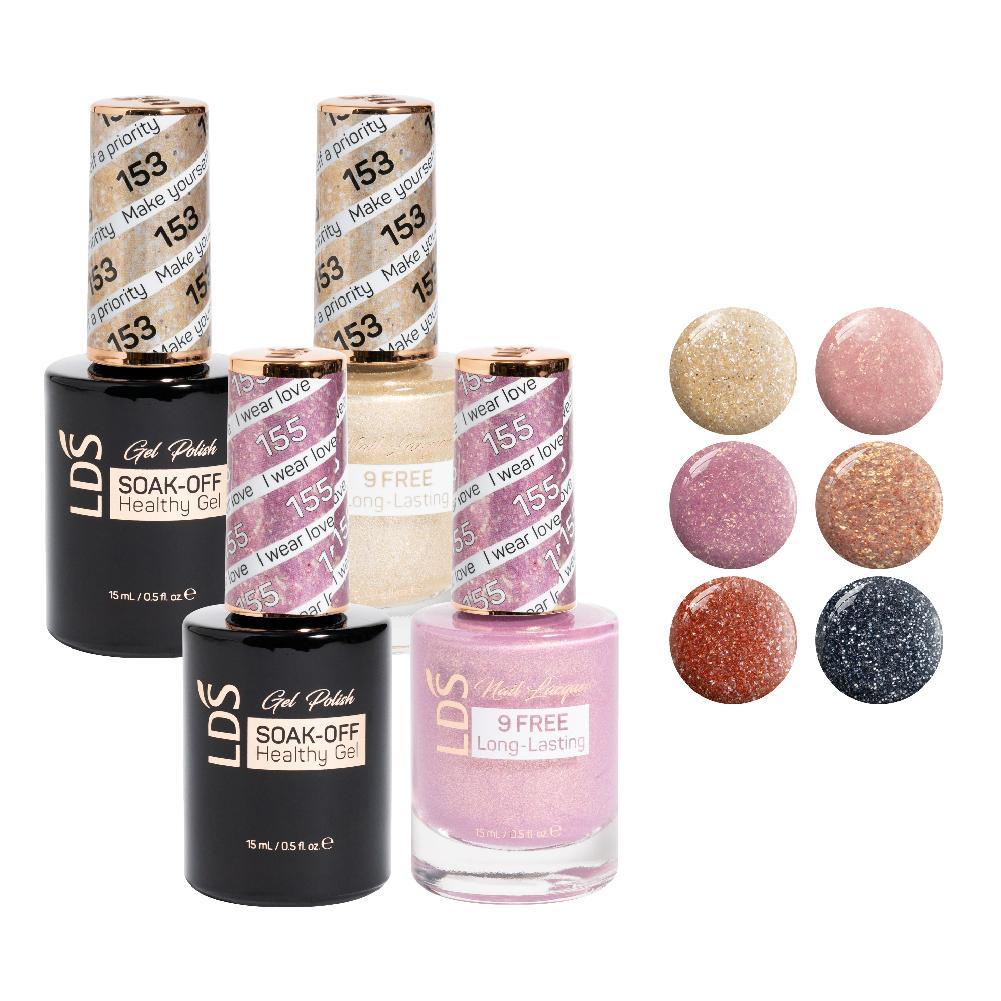 LDS Gel Lacquer Bridal Collection: 153, 154, 155, 156, 157, 158
