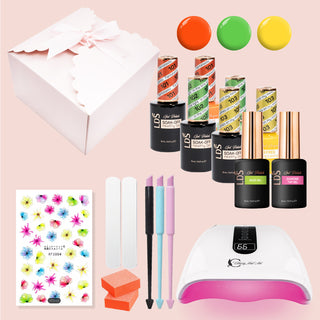 LDS Special Bundle 3: 101,102,103,BT+ 1 CNA Plasma Lamp + 1 Spring Nail Sticker - random + 2 mini files + 2 buffers + 3 Pusher Cuticle Stick Pen