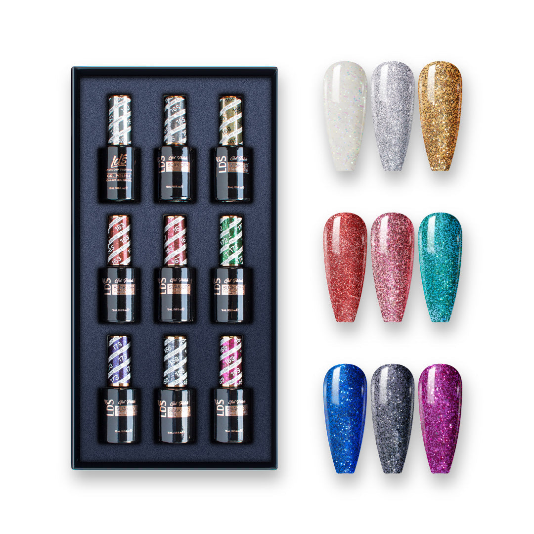 9 LDS Holiday Gel Nail Polish Collection - KEEP IT PLAYFUL - 150; 158; 163; 165; 167; 168; 169; 172; 173