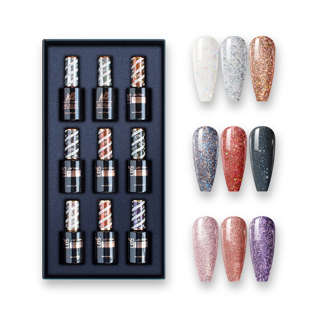 MASTER GLITTER - LDS Holiday Gel Nail Polish Collection: 151, 152, 157, 159, 164, 176, 177, 178, 179