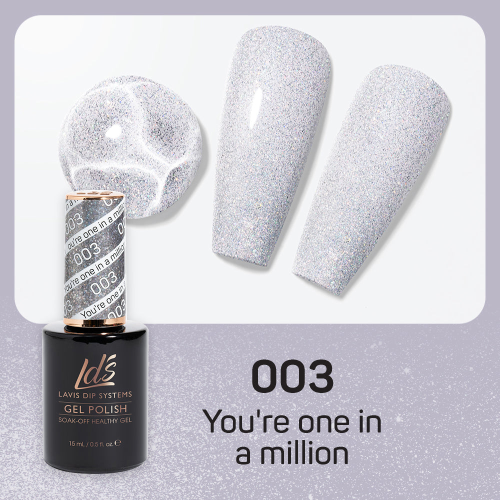 LDS 003 You're One In A Million - LDS Healthy Gel Polish & Matching Nail Lacquer Duo Set - 0.5oz